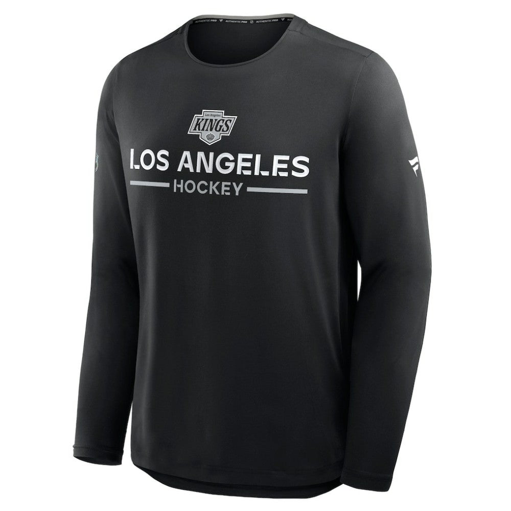 Los Angeles Kings Fanatics Authentic Pro Rink Tech Long Sleeve T-Shirt - Black | US 202495530
