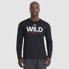 Minnesota Wild Fanatics Authentic Pro Rink Tech Long Sleeve T-Shirt - Black | US 202495531