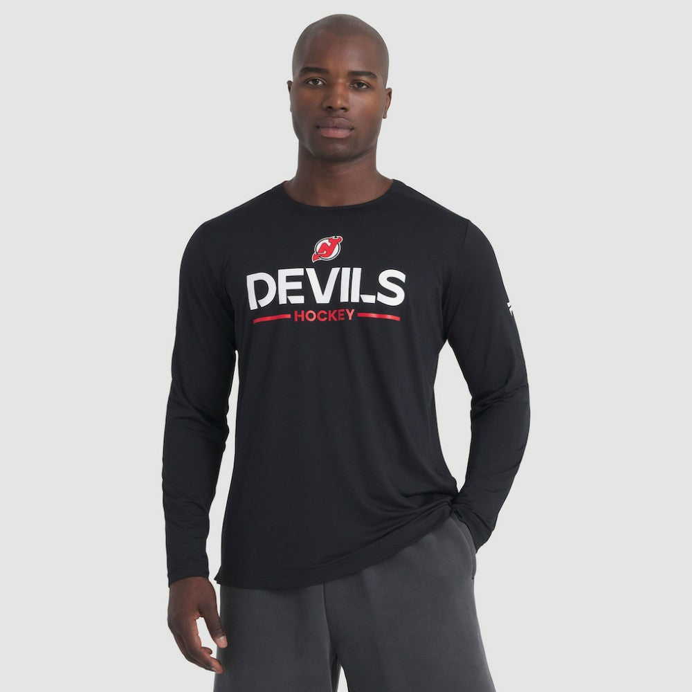 New Jersey Devils Fanatics Authentic Pro Rink Tech Long Sleeve T-Shirt - Black | US 202495534