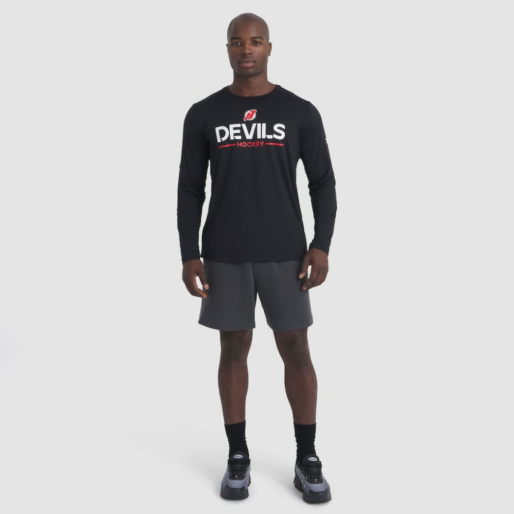 New Jersey Devils Fanatics Authentic Pro Rink Tech Long Sleeve T-Shirt - Black | US 202495534