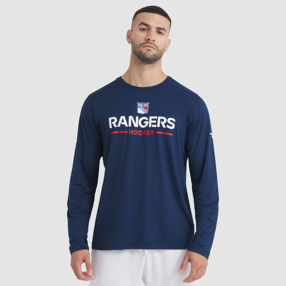 New York Rangers Fanatics Authentic Pro Rink Tech Long Sleeve T-Shirt - Navy | US 202495536