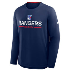 New York Rangers Fanatics Authentic Pro Rink Tech Long Sleeve T-Shirt - Navy | US 202495536