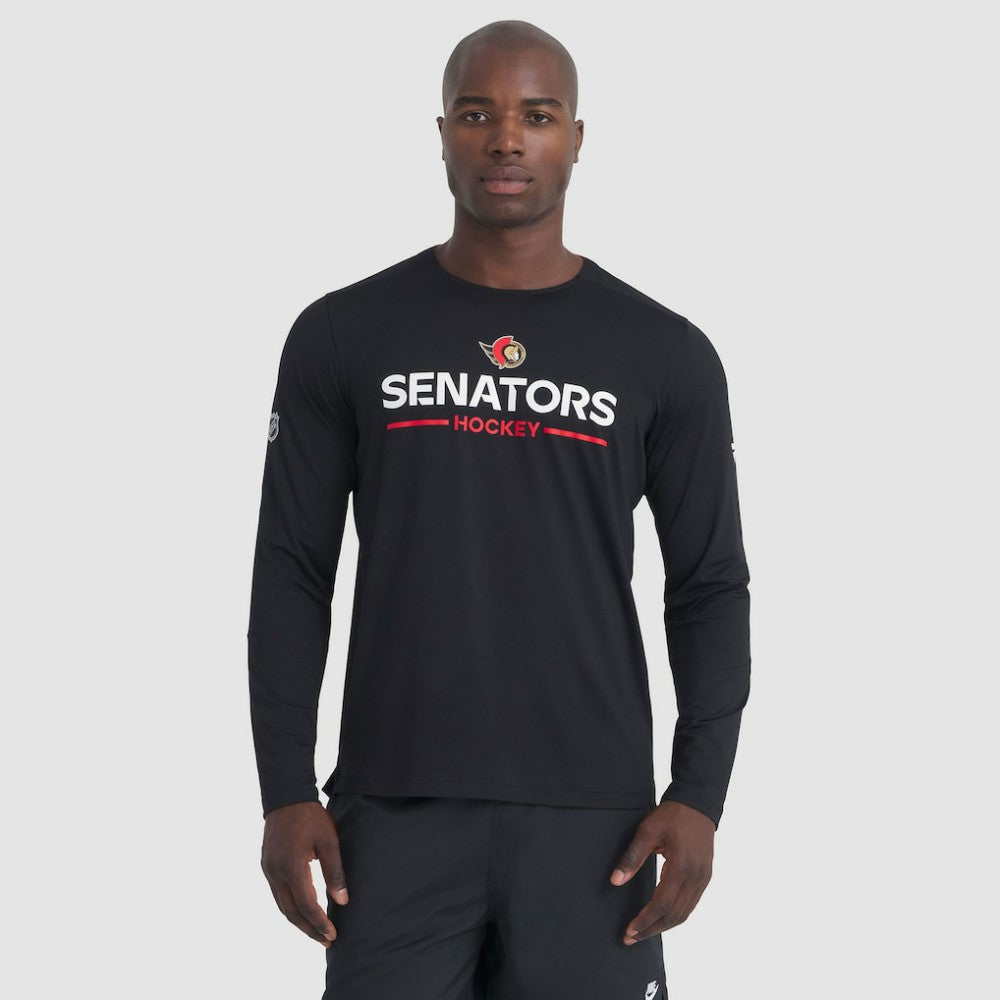 Ottawa Senators Fanatics Authentic Pro Rink Tech Long Sleeve T-Shirt - Black | US 202495539