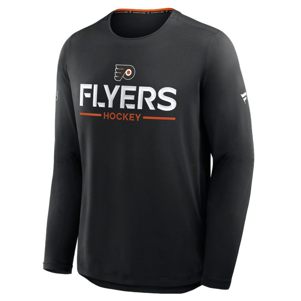 Philadelphia Flyers Fanatics Authentic Pro Rink Tech Long Sleeve T-Shirt - Black | US 202495540