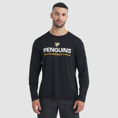 Pittsburgh Penguins Fanatics Authentic Pro Rink Tech Long Sleeve T-Shirt - Black | US 202495541
