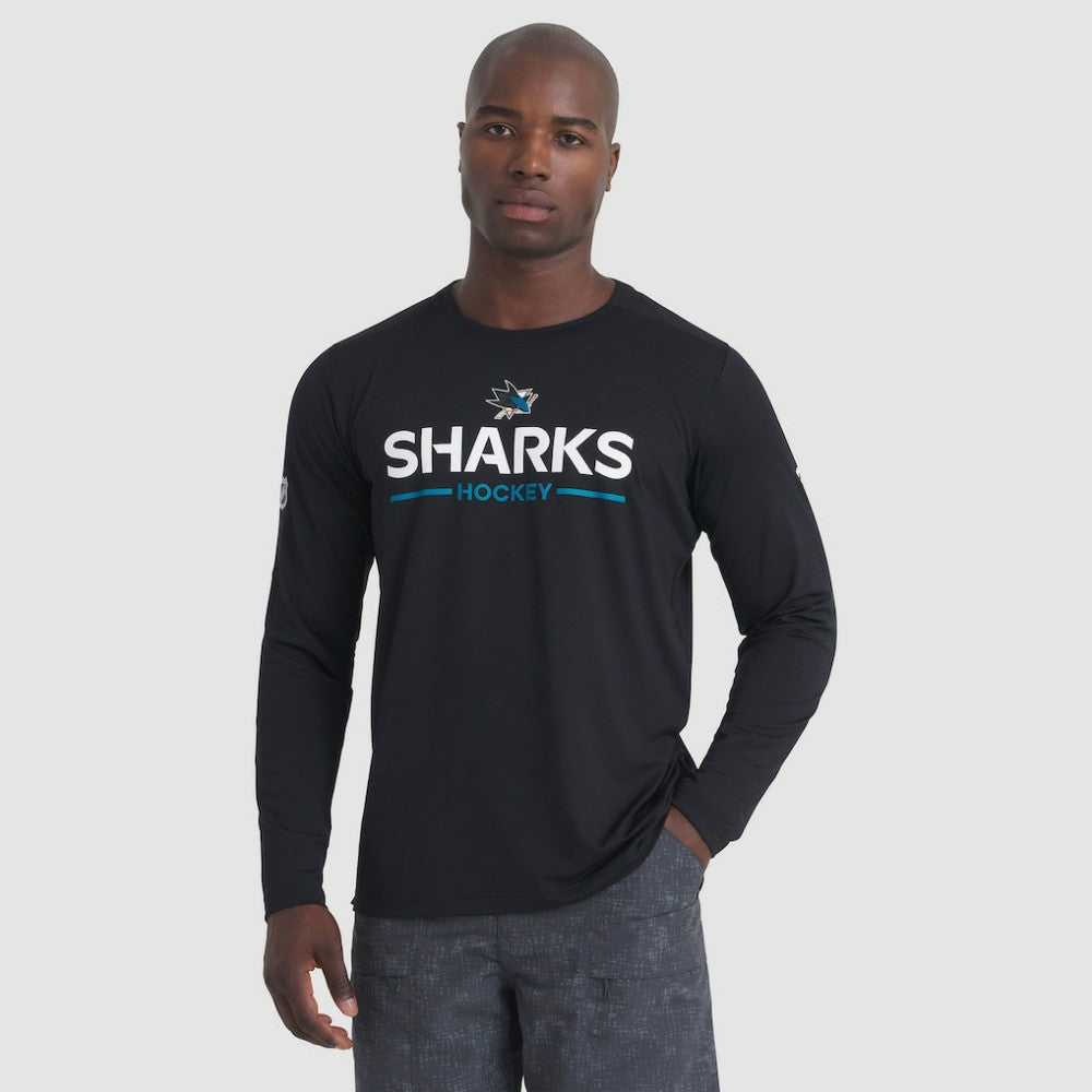 San Jose Sharks Fanatics Authentic Pro Rink Tech Long Sleeve T-Shirt - Black | US 202495542