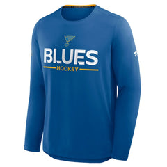 St. Louis Blues Fanatics Authentic Pro Rink Tech Long Sleeve T-Shirt - Blue | US 202495544