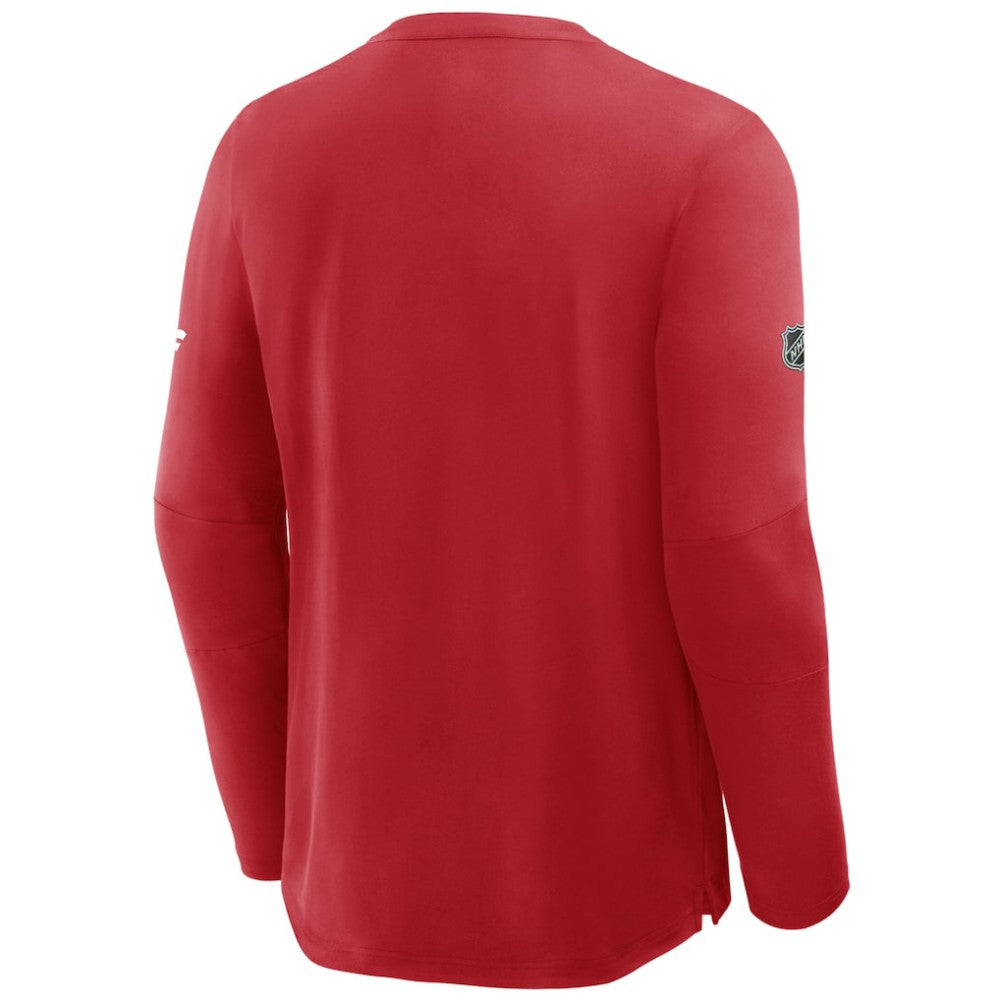 Detroit Red Wings Fanatics Authentic Pro Centennial Rink Tech Long Sleeve T-Shirt - Red | US 202495551