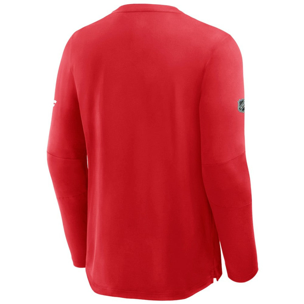 Chicago Blackhawks Fanatics Authentic Pro Centennial Rink Tech Long Sleeve T-Shirt - Red | US 202495552