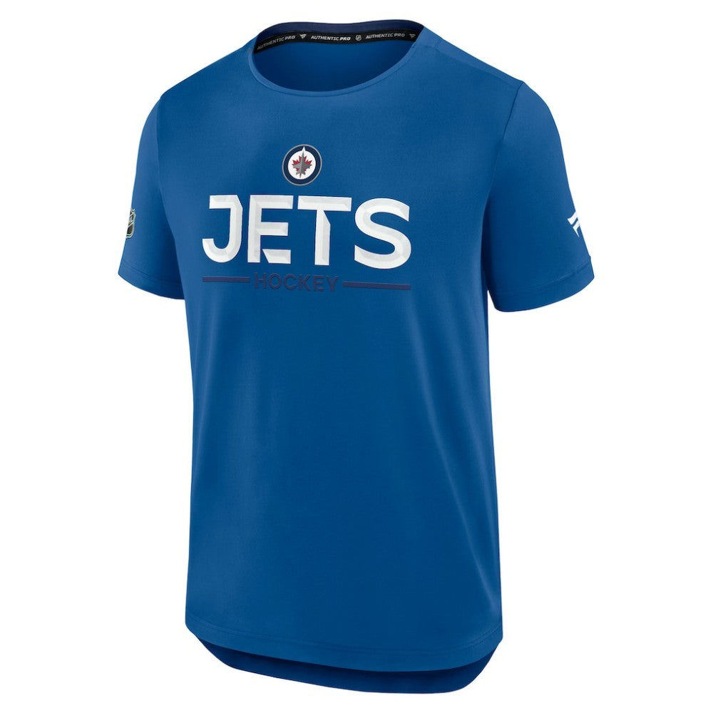 Winnipeg Jets Fanatics Authentic Pro Rink Tech T-Shirt - Blue | US 202495581
