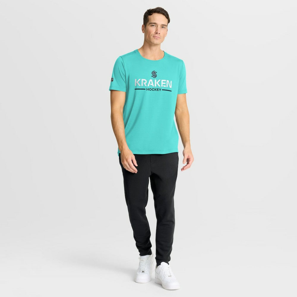 Seattle Kraken Fanatics Authentic Pro Rink Tech T-Shirt - Light Blue | US 202495583