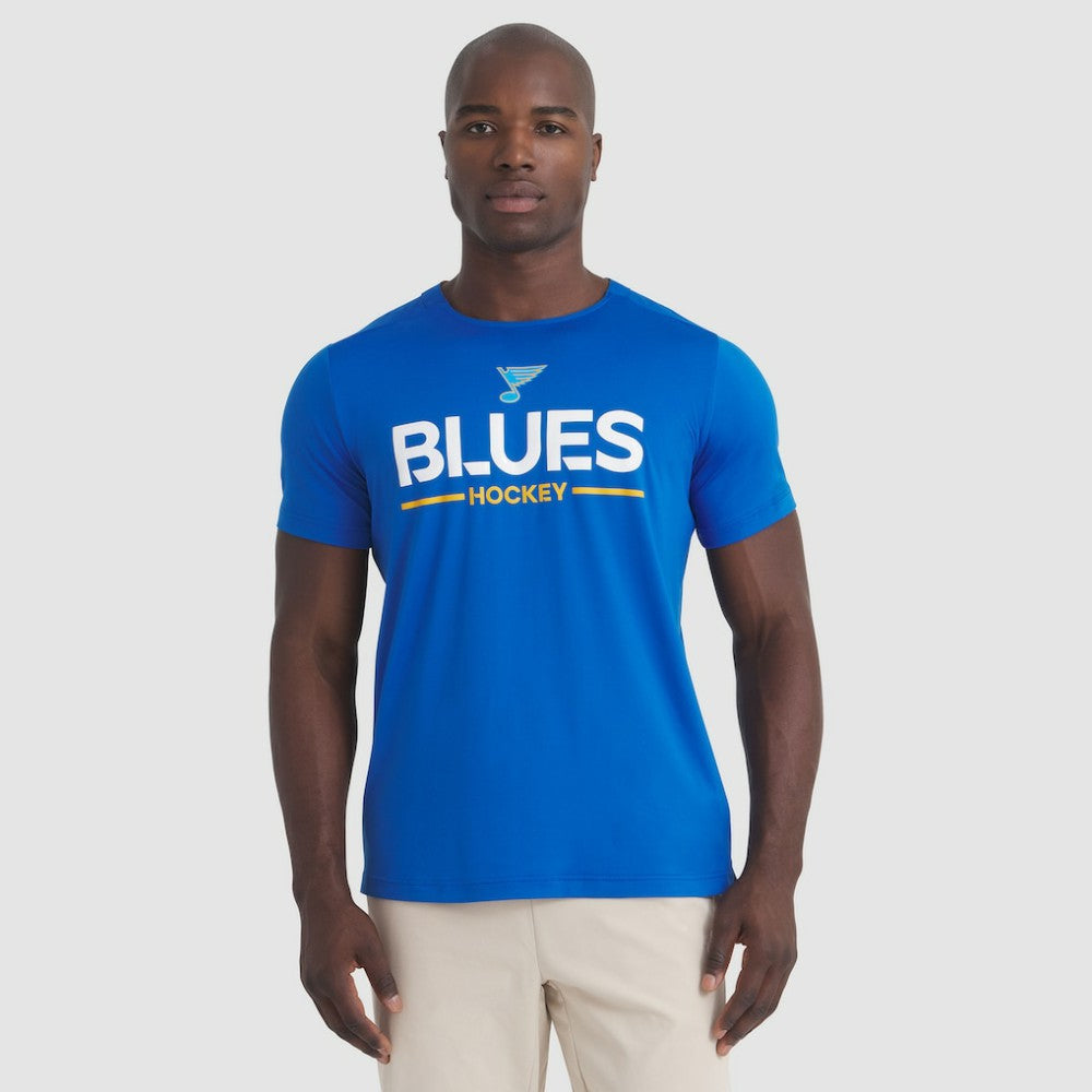 St. Louis Blues Fanatics Authentic Pro Rink Tech T-Shirt - Blue | US 202495591