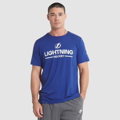 Tampa Bay Lightning Fanatics Authentic Pro Rink Tech T-Shirt - Blue | US 202495597