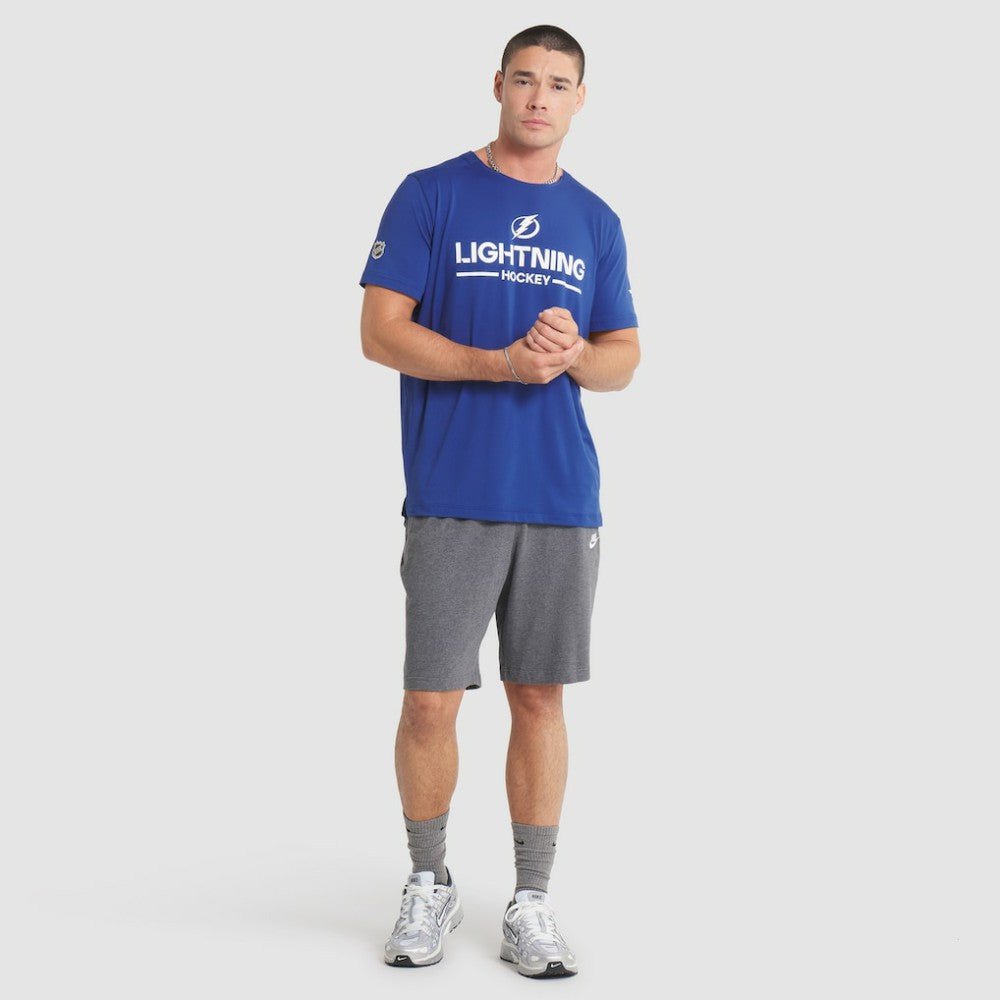 Tampa Bay Lightning Fanatics Authentic Pro Rink Tech T-Shirt - Blue | US 202495597