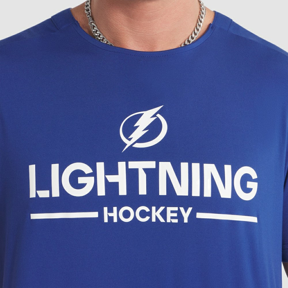 Tampa Bay Lightning Fanatics Authentic Pro Rink Tech T-Shirt - Blue | US 202495597