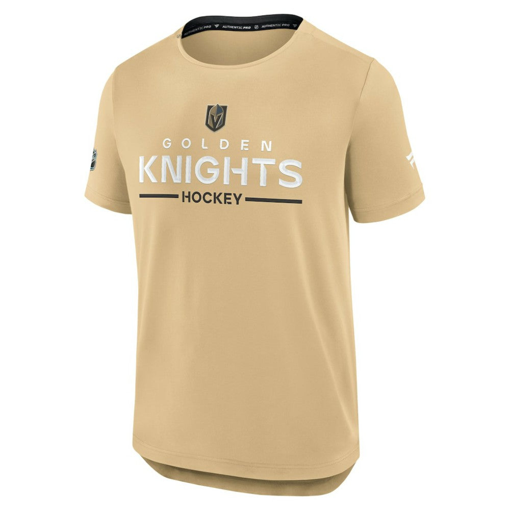 Vegas Golden Knights Fanatics Authentic Pro Rink Tech T-Shirt - Gold | US 202495599
