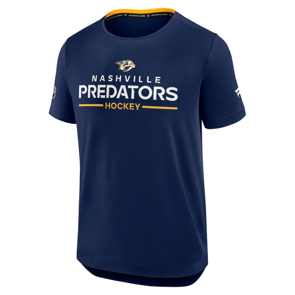 Nashville Predators Fanatics Authentic Pro Rink Tech T-Shirt - Navy | US 202495624