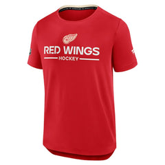 Detroit Red Wings Fanatics Authentic Pro Centennial Rink Tech T-Shirt - Red | US 202495634