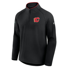 Calgary Flames Fanatics Authentic Pro Rink Training Quarter-Zip Pullover - Black | US 202495638