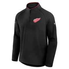 Detroit Red Wings Fanatics Authentic Pro Rink Training Quarter-Zip Pullover - Black | US 202495645