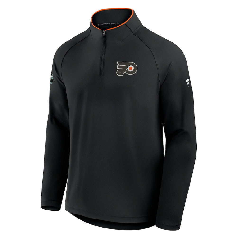 Philadelphia Flyers Fanatics Authentic Pro Rink Training Quarter-Zip Pullover - Black | US 202495651