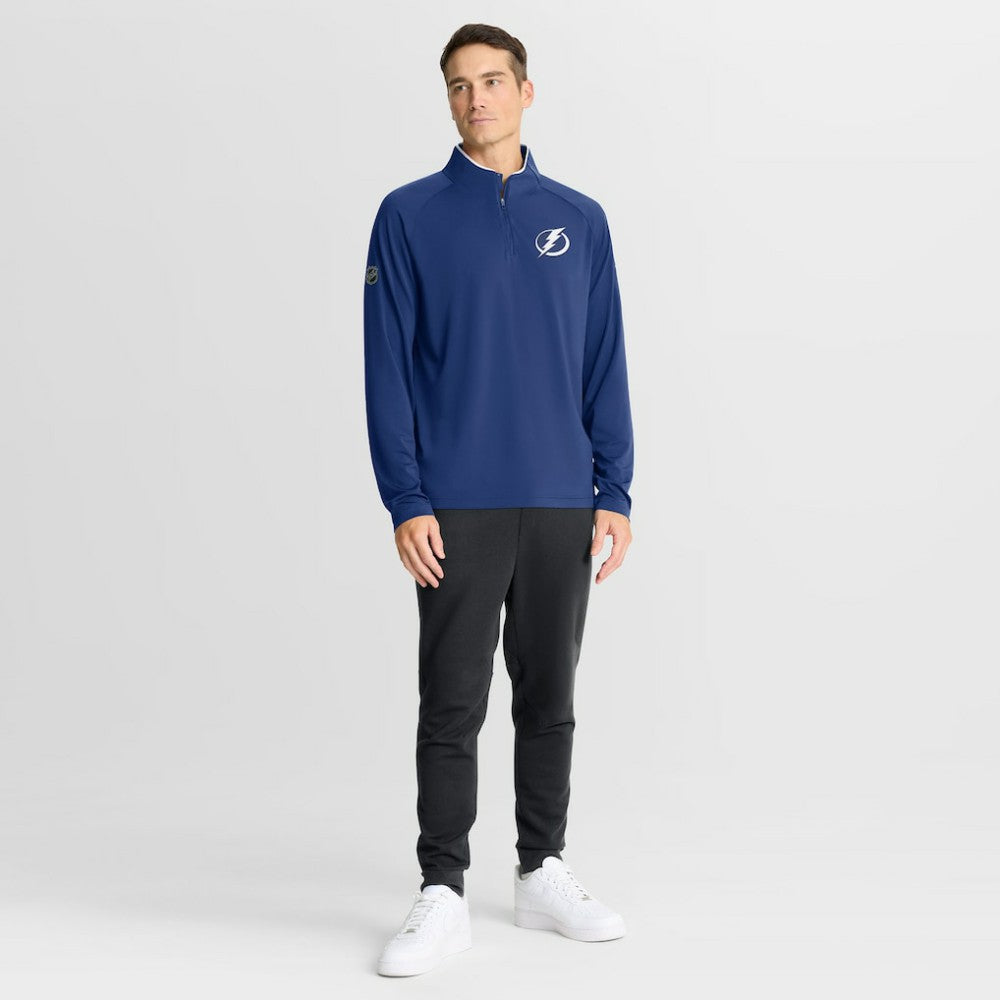 Tampa Bay Lightning Fanatics Authentic Pro Rink Training Quarter-Zip Pullover - Blue | US 202495652