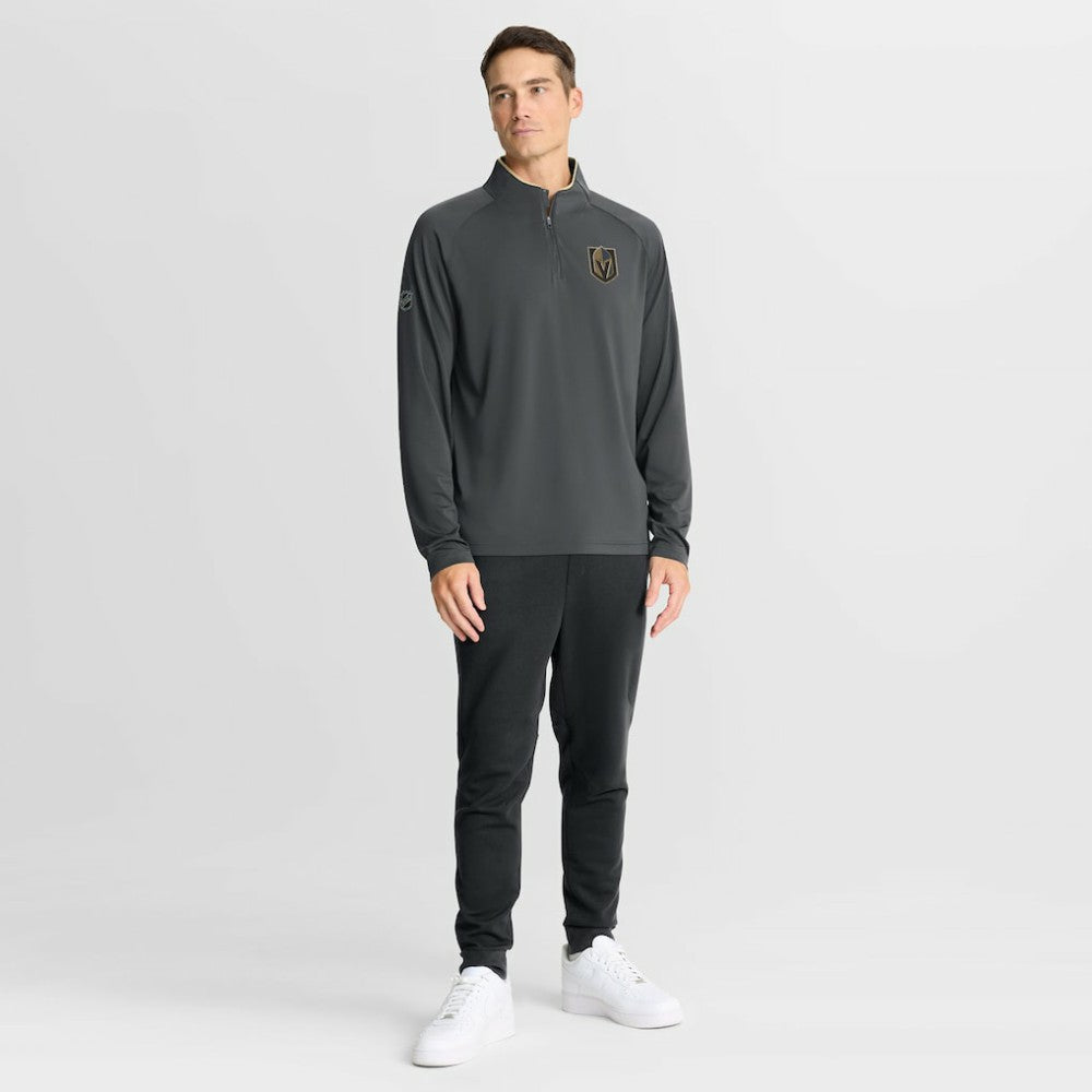 Vegas Golden Knights Fanatics Authentic Pro Rink Training Quarter-Zip Pullover - Gray | US 202495663
