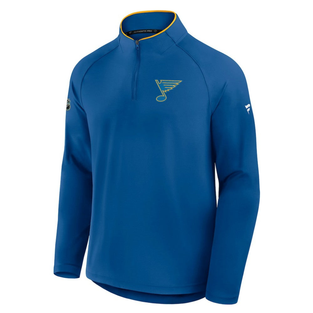 St. Louis Blues Fanatics Authentic Pro Rink Training Quarter-Zip Pullover - Blue | US 202495669