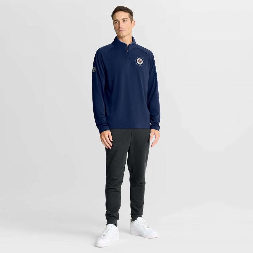 Winnipeg Jets Fanatics Authentic Pro Rink Training Quarter-Zip Pullover - Navy | US 202495676