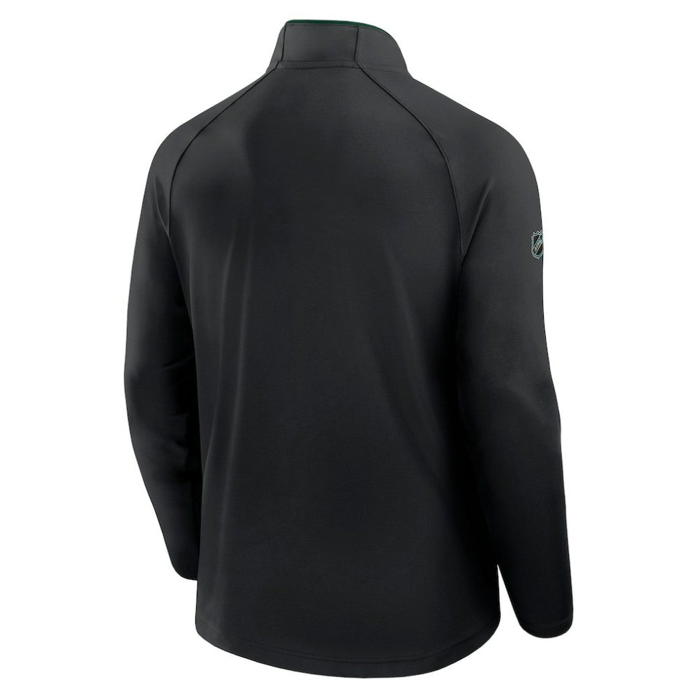 Minnesota Wild Fanatics Authentic Pro Rink Training Quarter-Zip Pullover - Black | US 202495677