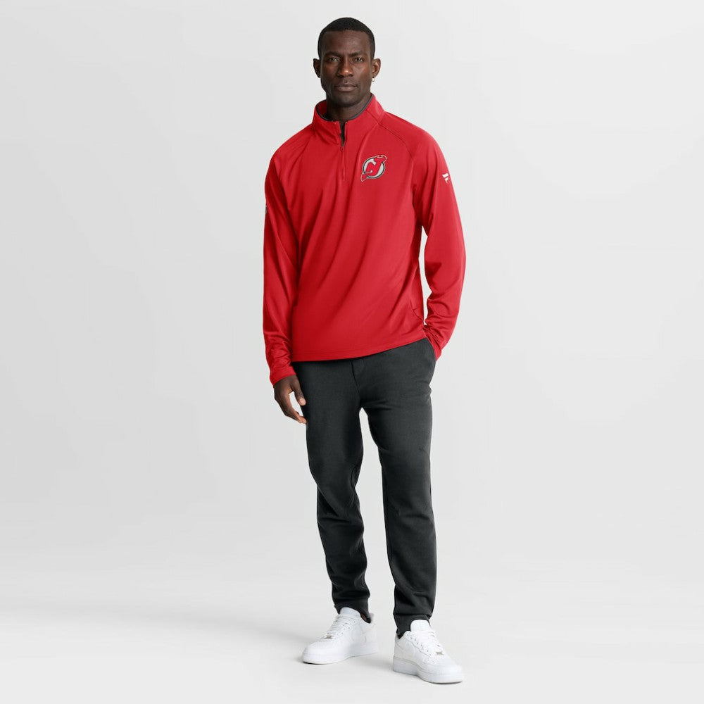 New Jersey Devils Fanatics Authentic Pro Rink Training Quarter-Zip Pullover - Red | US 202495684