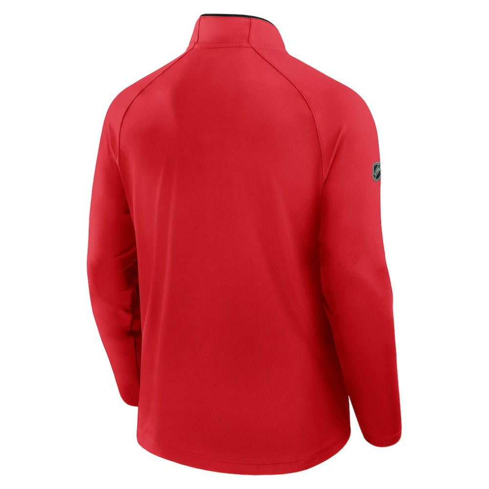New Jersey Devils Fanatics Authentic Pro Rink Training Quarter-Zip Pullover - Red | US 202495684