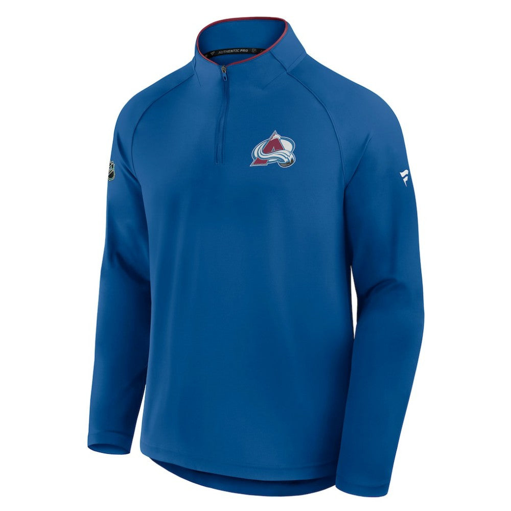 Colorado Avalanche Fanatics Authentic Pro Rink Training Quarter-Zip Pullover - Blue | US 202495685