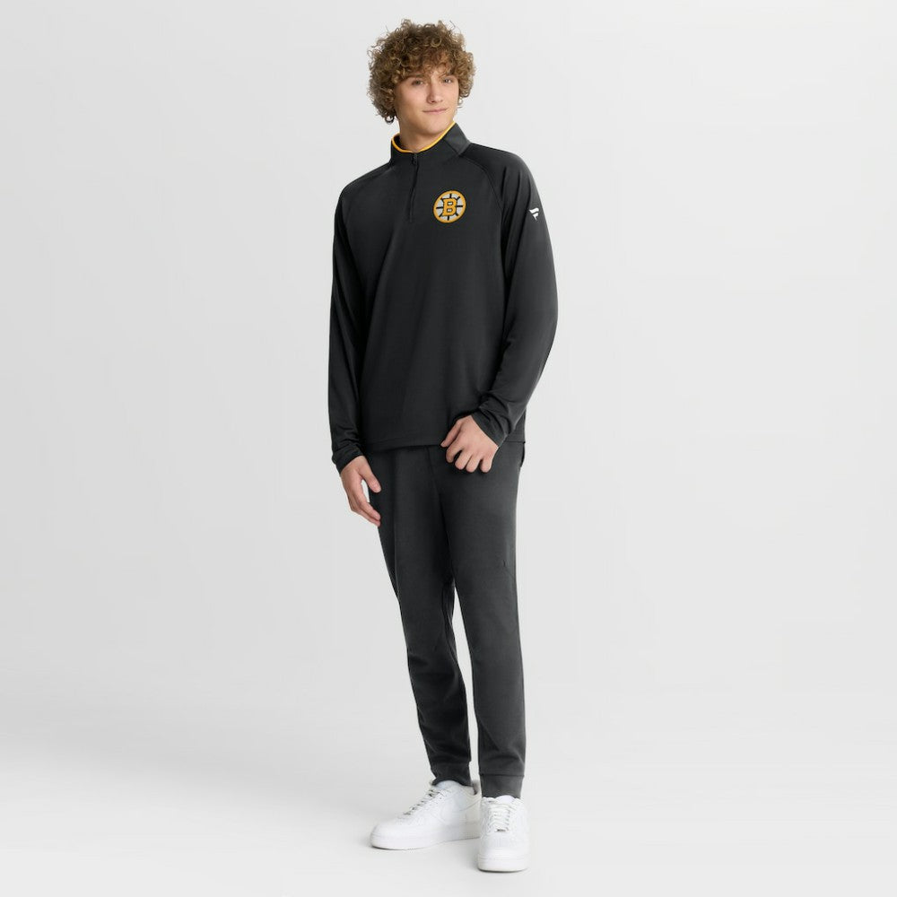 Boston Bruins Fanatics Authentic Pro Rink Training Quarter-Zip Pullover - Black | US 202495689