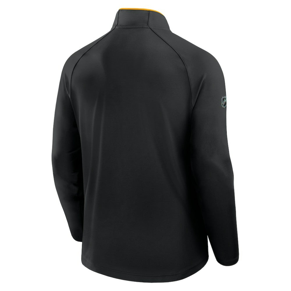 Boston Bruins Fanatics Authentic Pro Rink Training Quarter-Zip Pullover - Black | US 202495689
