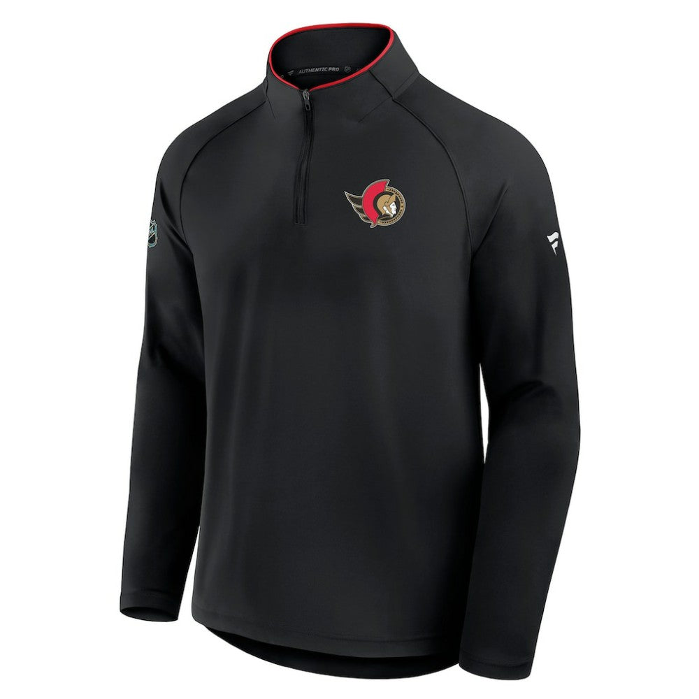 Ottawa Senators Fanatics Authentic Pro Rink Training Quarter-Zip Pullover - Black | US 202495698