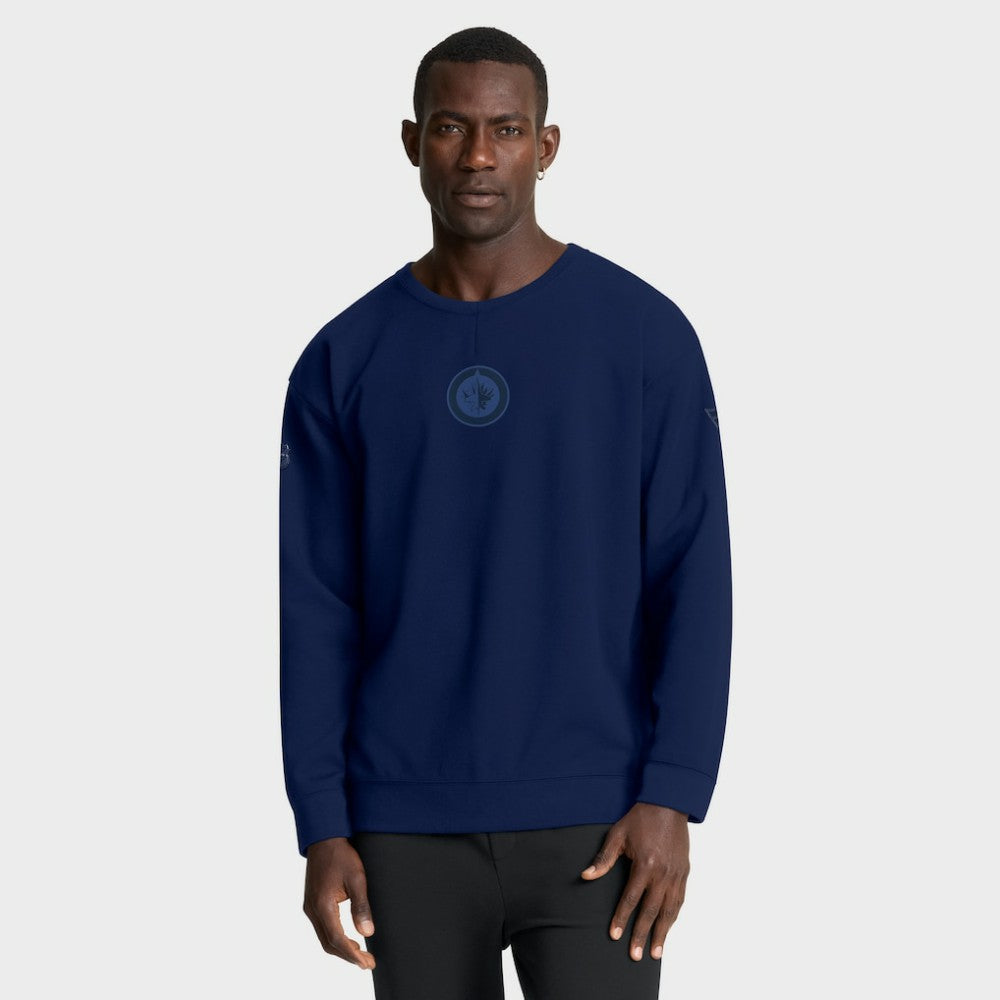 Winnipeg Jets Fanatics Authentic Pro Road Tri-Blend Sweatshirt - Navy | US 202495752