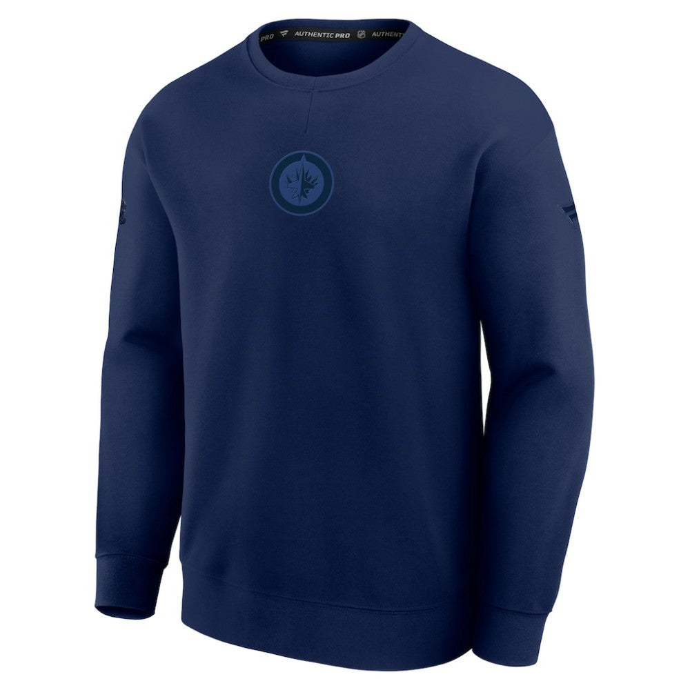 Winnipeg Jets Fanatics Authentic Pro Road Tri-Blend Sweatshirt - Navy | US 202495752