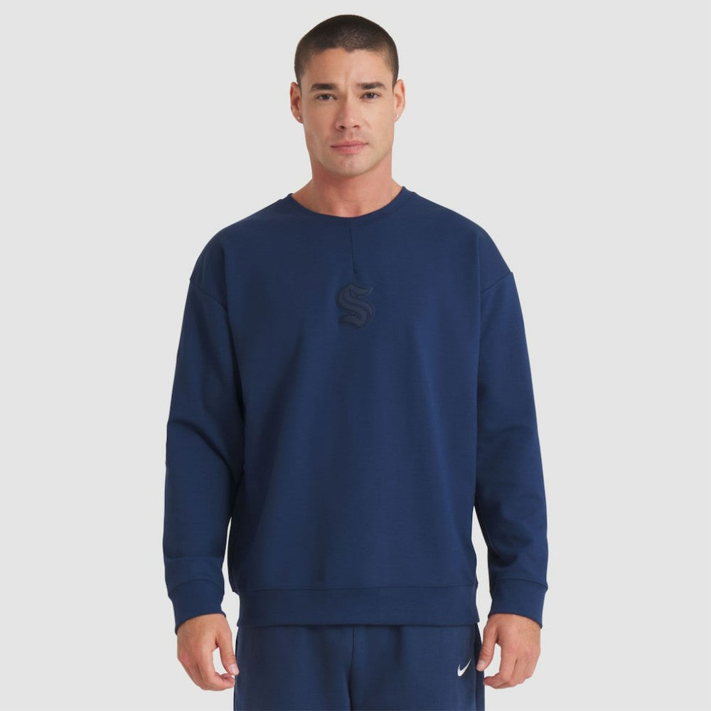 Seattle Kraken Fanatics Authentic Pro Road Tri-Blend Sweatshirt - Deep Sea Blue | US 202495759