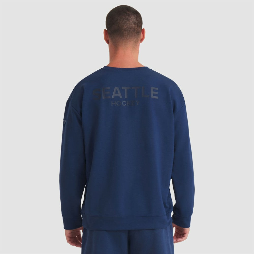 Seattle Kraken Fanatics Authentic Pro Road Tri-Blend Sweatshirt - Deep Sea Blue | US 202495759