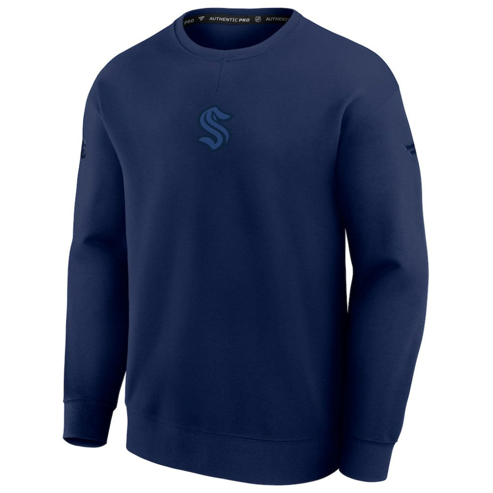 Seattle Kraken Fanatics Authentic Pro Road Tri-Blend Sweatshirt - Deep Sea Blue | US 202495759