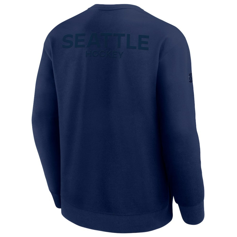 Seattle Kraken Fanatics Authentic Pro Road Tri-Blend Sweatshirt - Deep Sea Blue | US 202495759