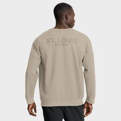 St. Louis Blues Fanatics Authentic Pro Road Tri-Blend Sweatshirt - Tan | US 202495760