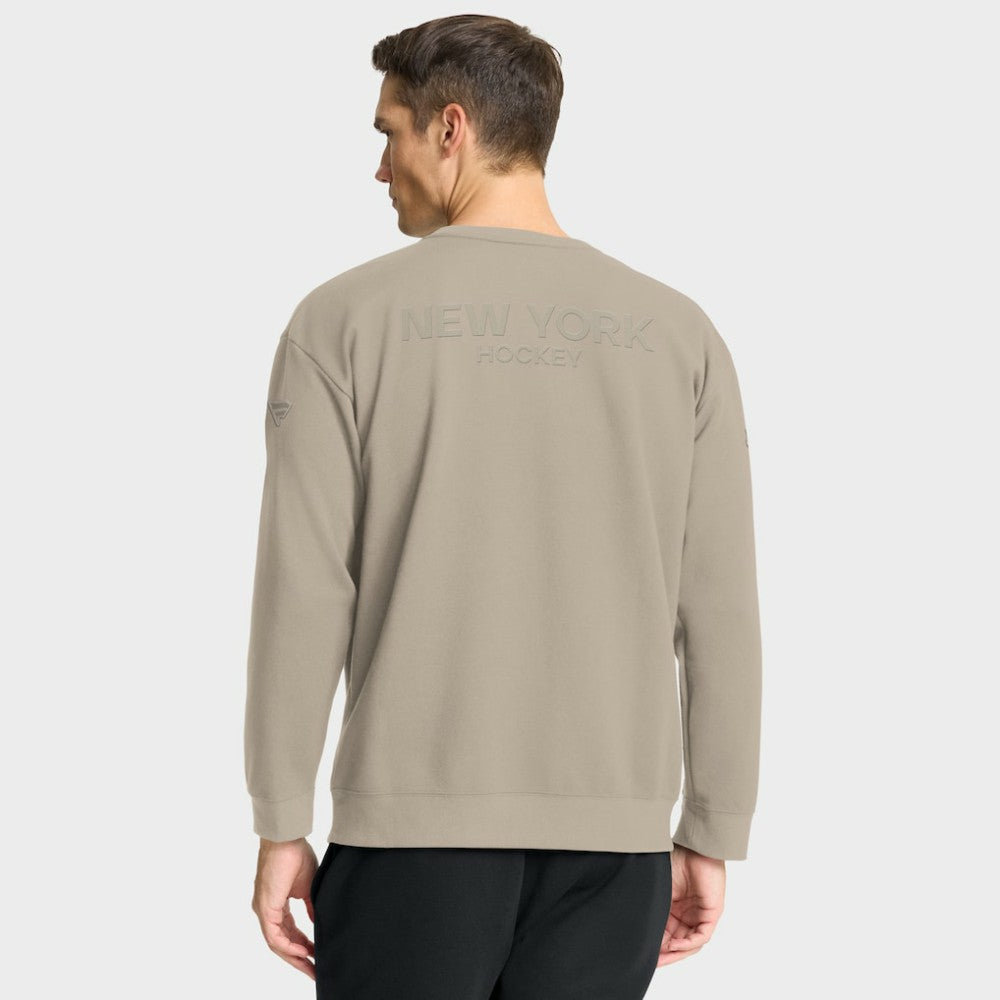 New York Islanders Fanatics Authentic Pro Road Tri-Blend Sweatshirt - Tan | US 202495770
