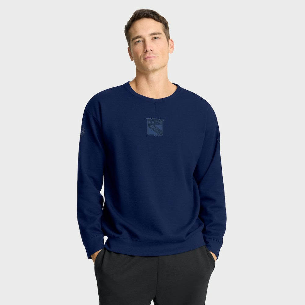 New York Rangers Fanatics Authentic Pro Road Tri-Blend Sweatshirt - Navy | US 202495784