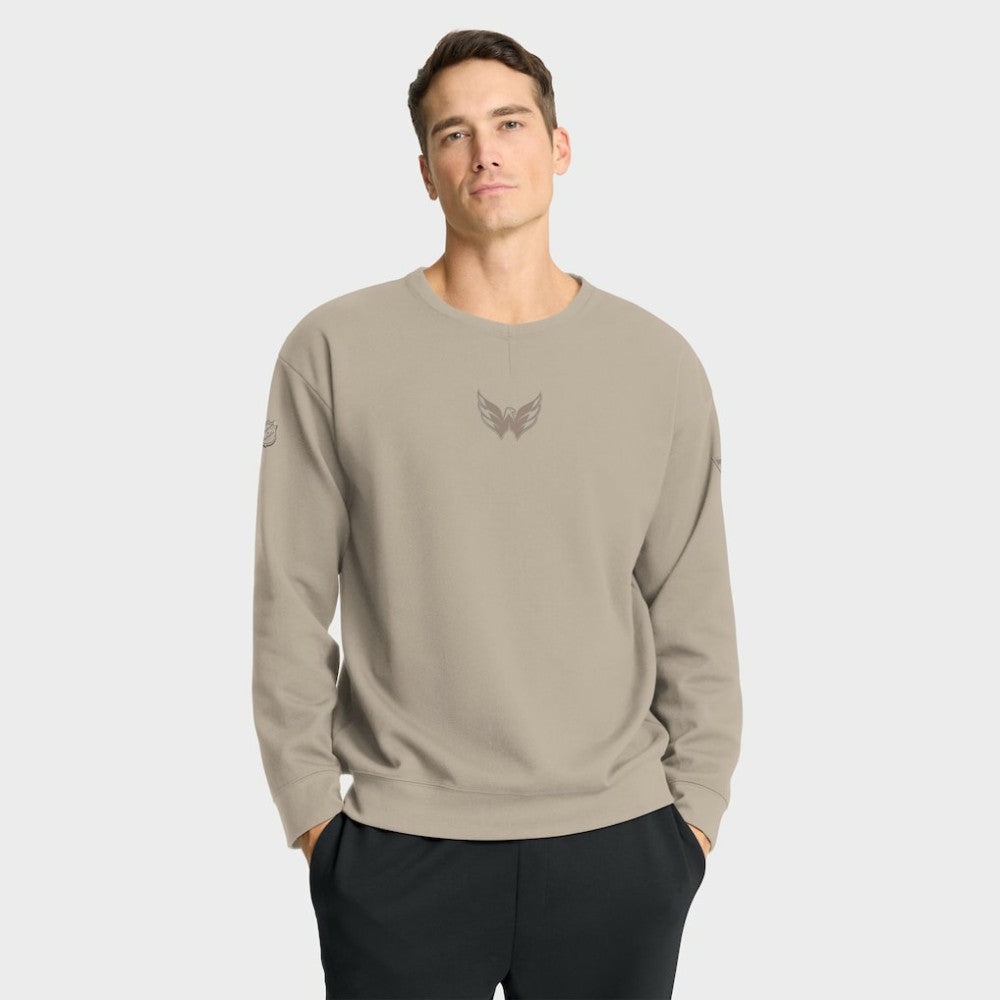 Washington Capitals Fanatics Authentic Pro Road Tri-Blend Sweatshirt - Tan | US 202495799