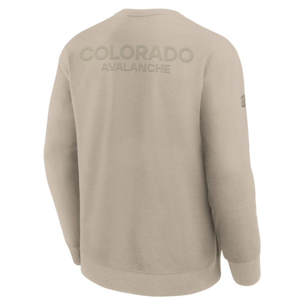 Colorado Avalanche Fanatics Authentic Pro Road Tri-Blend Sweatshirt - Tan | US 202495804