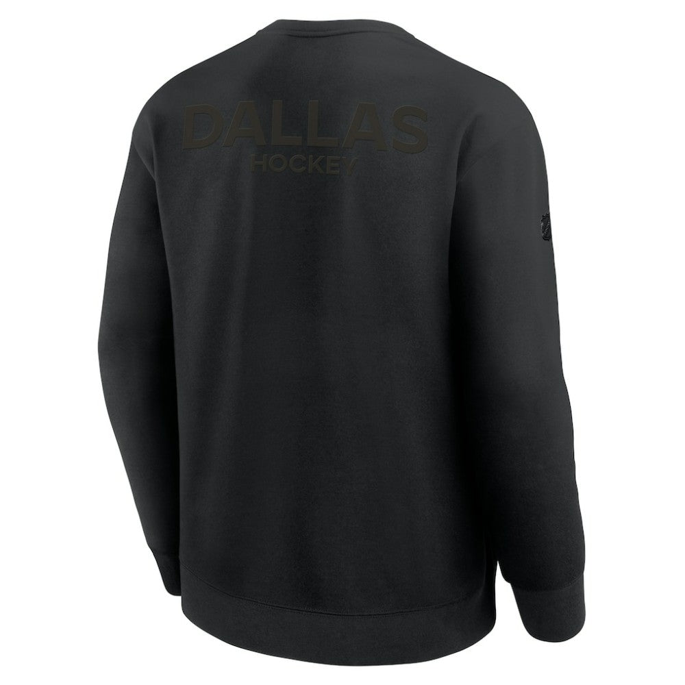 Dallas Stars Fanatics Authentic Pro Road Tri-Blend Sweatshirt - Black | US 202495816