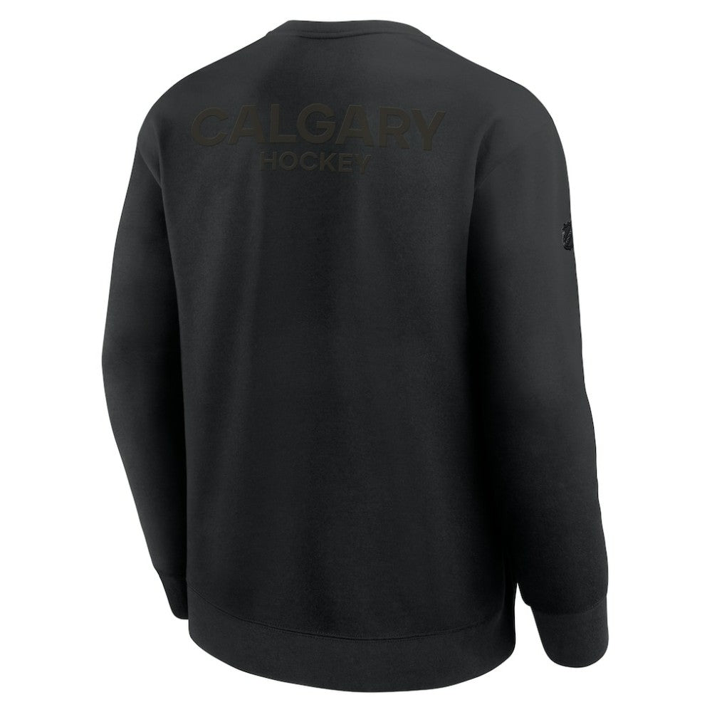 Calgary Flames Fanatics Authentic Pro Road Tri-Blend Sweatshirt - Black | US 202495822