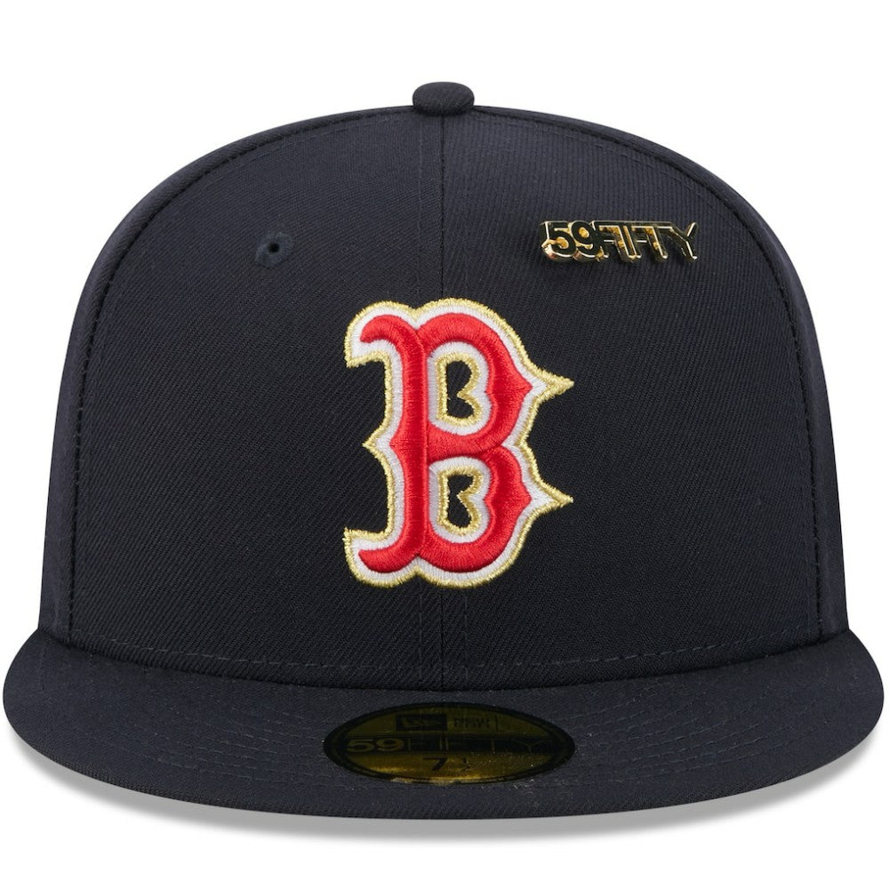 Boston Red Sox New Era 2025 59FIFTY Day 59FIFTY Fitted Hat with Pins - Navy Hats